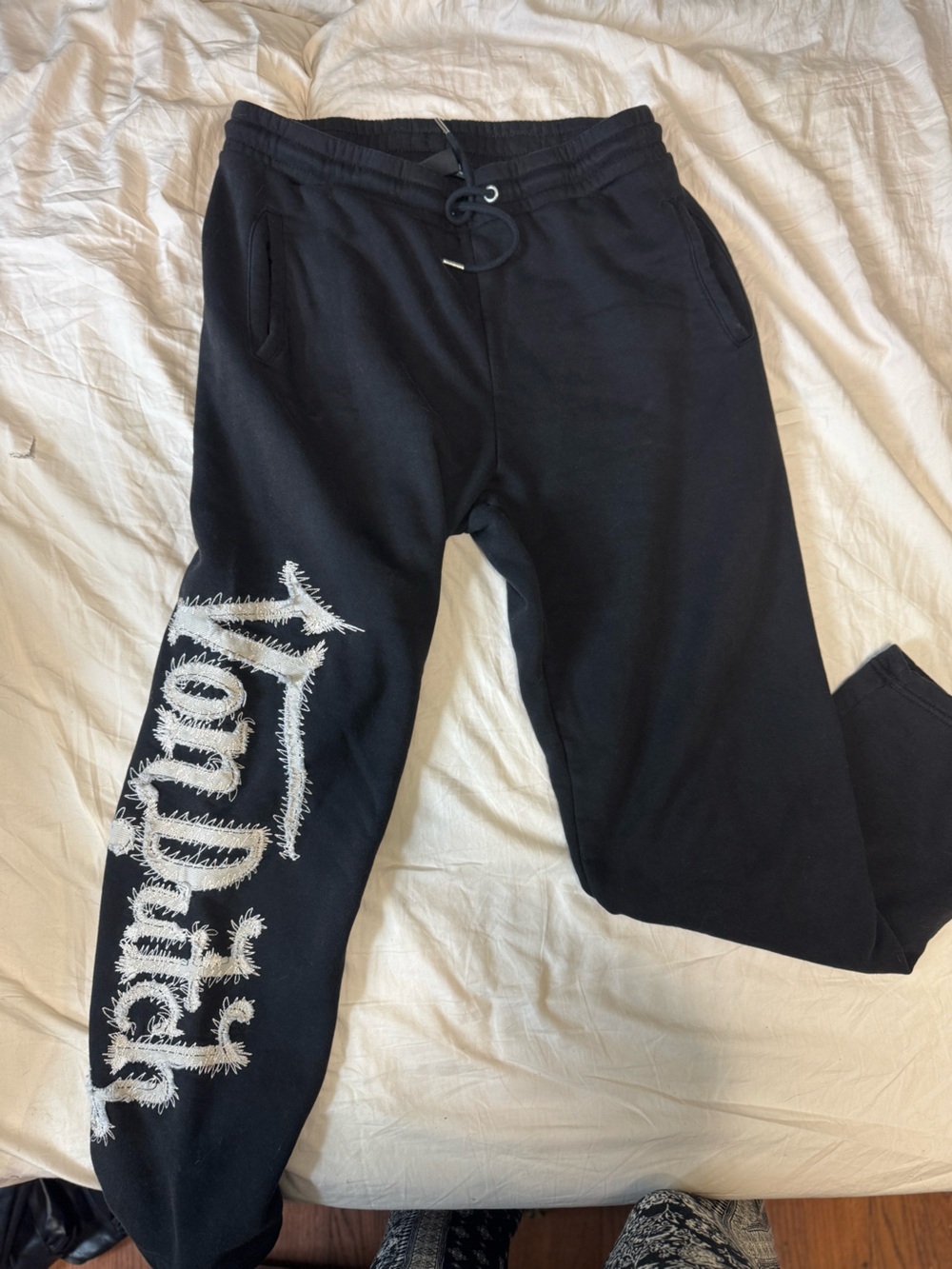 Von Dutch Frayed Patch Logo Sweatpants